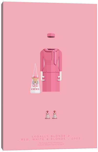 Legally Blonde Canvas Art Print - Comedy Minimalist Movie Posters