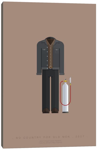 No Country For Old Men Canvas Art Print - Crime Minimalist Movie Posters