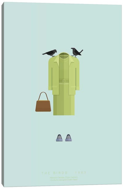 The Birds Canvas Art Print - Famous Hollywood Costumes