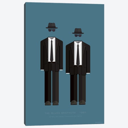 The Blues Brothers Canvas Print #FBI74} by Fred Birchal Canvas Print