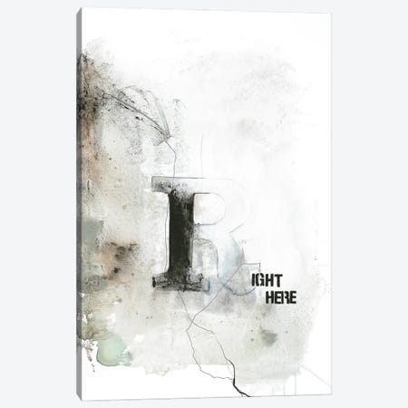 Right Here Canvas Print #FBK118} by Design Fabrikken Art Print