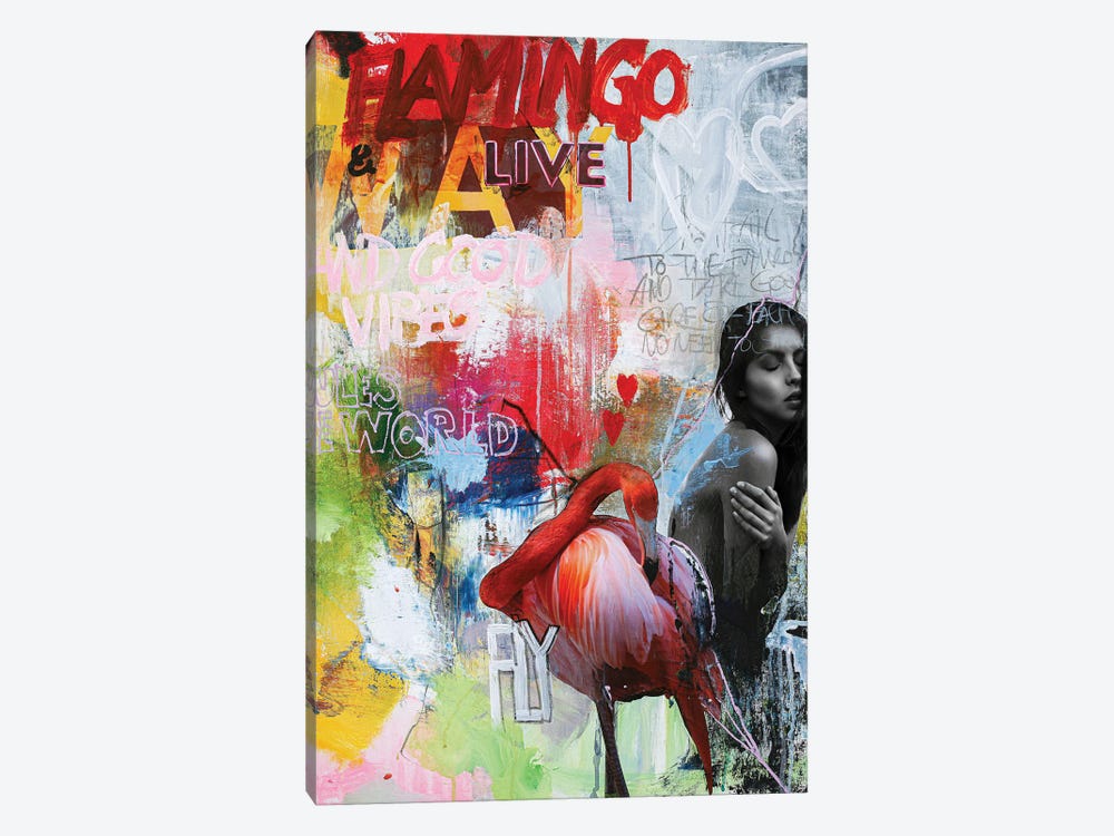 Flamingo 1-piece Canvas Art Print