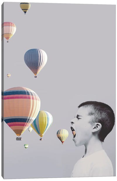 My Big Mouth Canvas Art Print - Hot Air Balloon Art