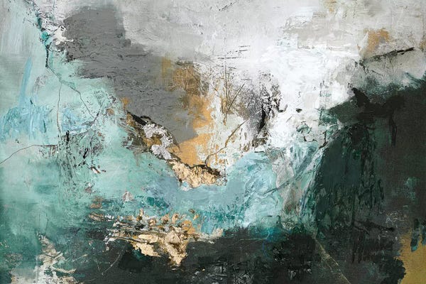 Teal Abstract Art: Arctic Green by Design Fabrikken