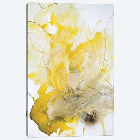 Yellow Line Canvas Print #FBK484} by Design Fabrikken Canvas Artwork