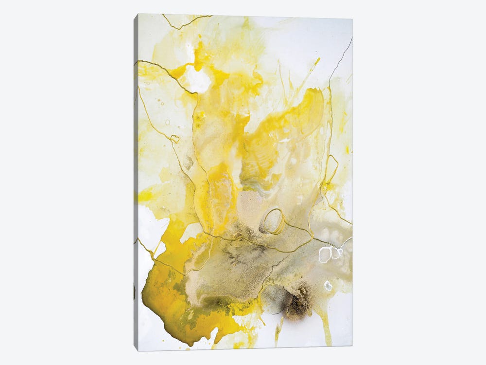 Yellow Line by Design Fabrikken 1-piece Canvas Art