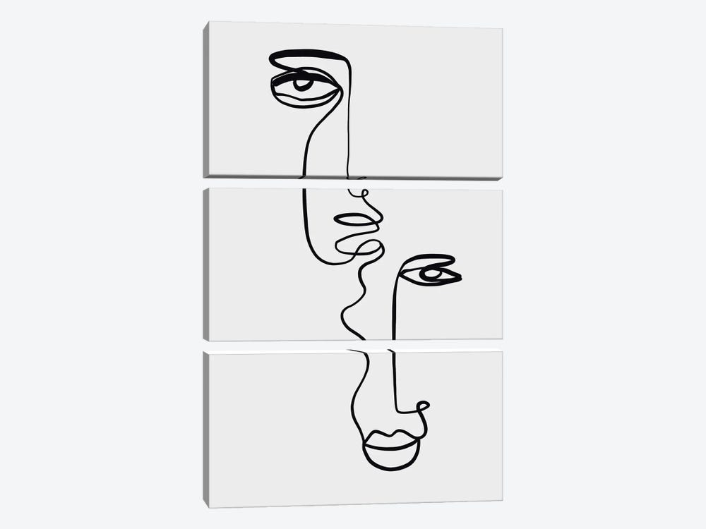 Faces II by Design Fabrikken 3-piece Canvas Artwork