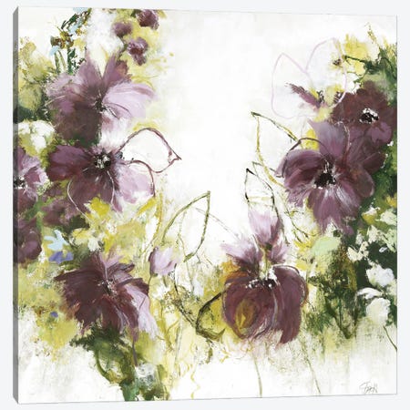 Flower Blush I Canvas Print #FBK52} by Design Fabrikken Canvas Wall Art