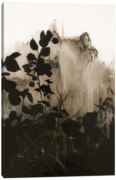 Silhouette Leaves II Canvas Art Print - Design Fabrikken