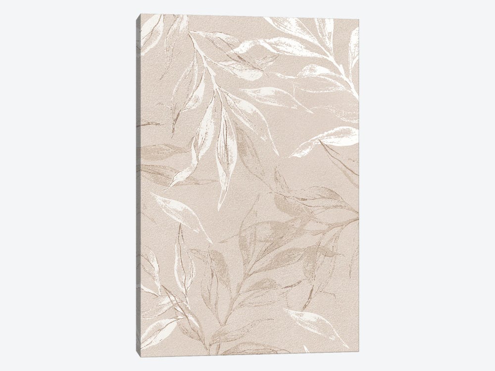 White Leaves II by Design Fabrikken 1-piece Art Print