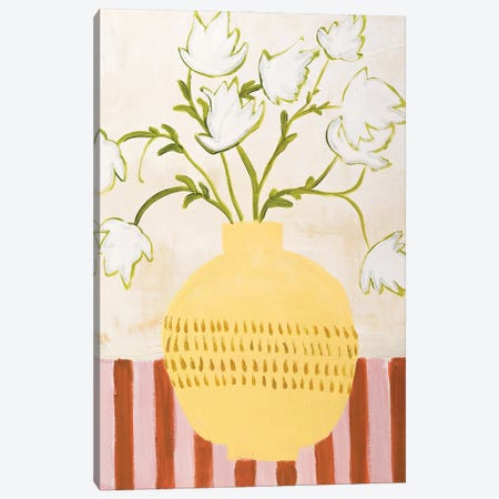 Yellow Vase Canvas Print #FBK628} by Design Fabrikken Art Print