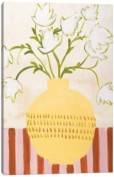 Yellow Vase Canvas Art Print - Design Fabrikken