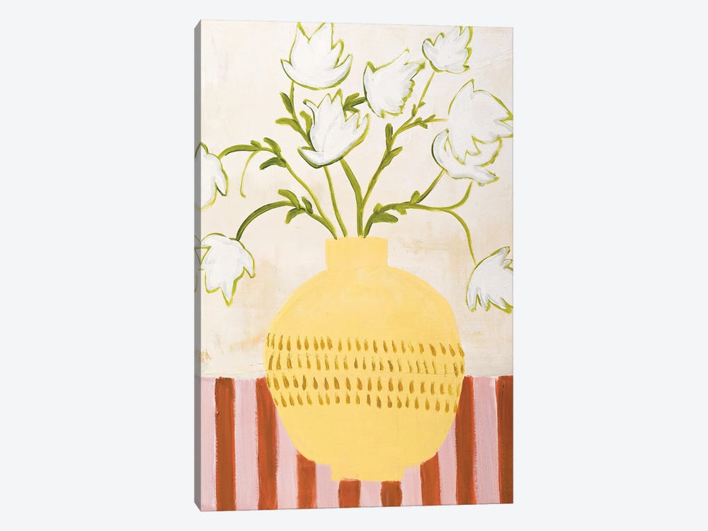 Yellow Vase by Design Fabrikken 1-piece Canvas Print