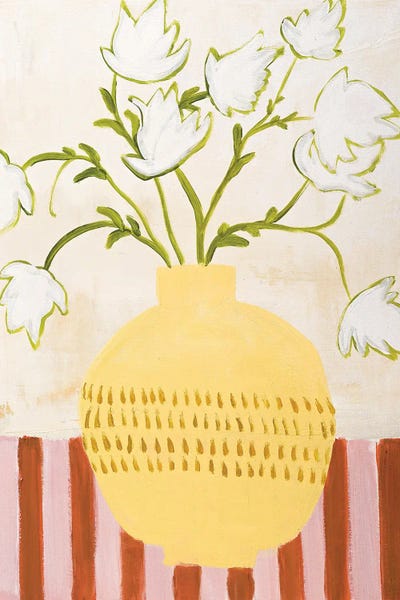 Minimalist Paintings: Yellow Vase by Design Fabrikken