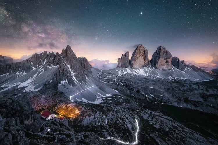 Dolomites At Night