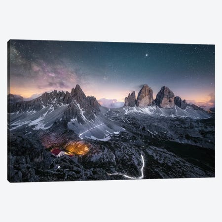 Dolomites At Night Canvas Print #FBO19} by Fabio Antenore Canvas Wall Art