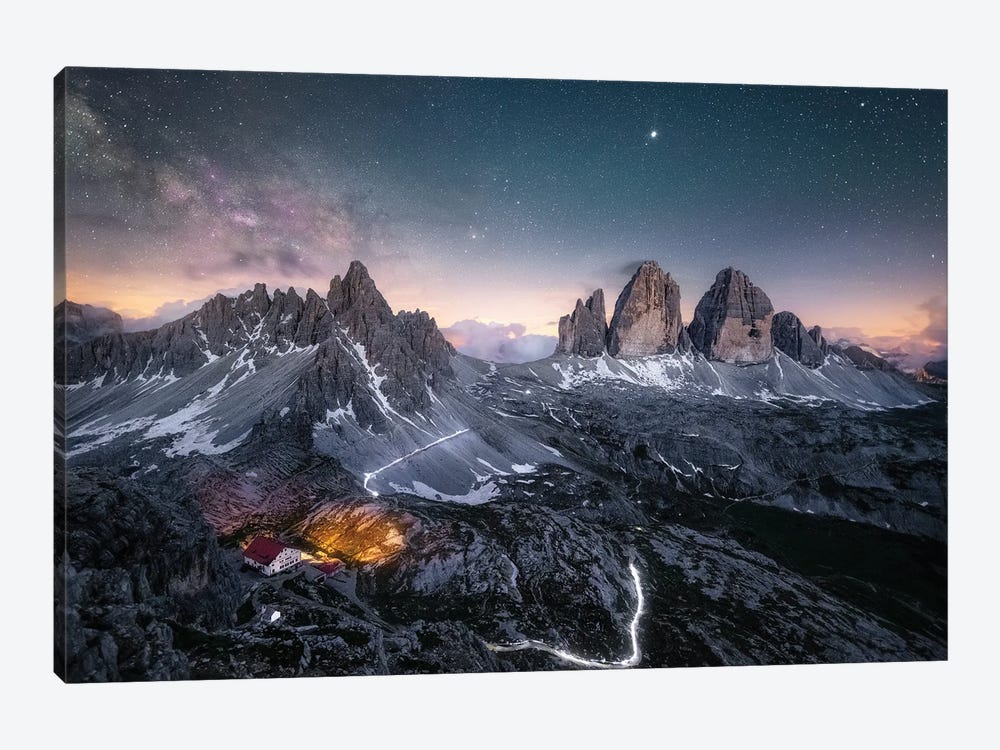 Dolomites At Night by Fabio Antenore 1-piece Canvas Art