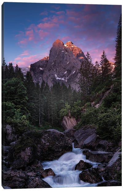 Red Peak Canvas Art Print - Hyperreal Landscape Photography