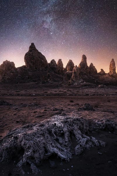 Trona By Night by Fabio Antenore framed canvas print