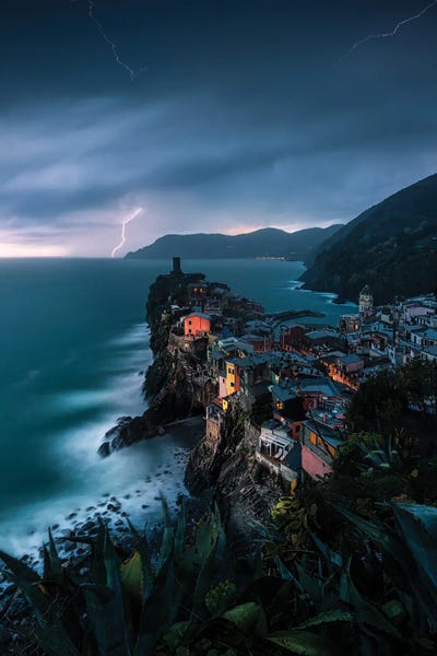 Lightning: Vernazza Storm by Fabio Antenore