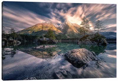 Close To Sunset Canvas Art Print - Hyperreal Landscape Photography