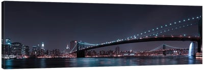 Manhattan Skyline And Brooklyn Bridge Canvas Art Print