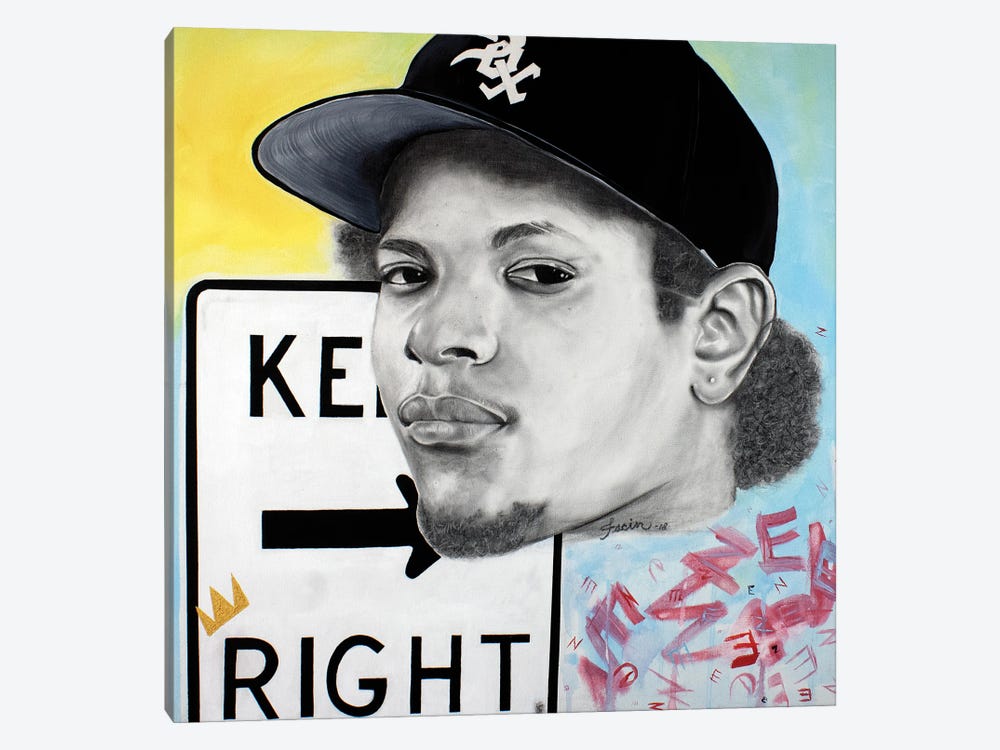 Keep Wright-Eazy E by Facin Art 1-piece Canvas Art Print