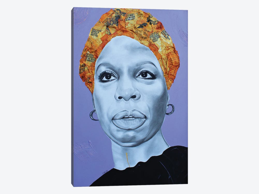 Purple Fields-Nina Simone by Facin Art 1-piece Canvas Art