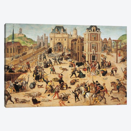 St. Bartholomew's Day Massacre, c.1572-84 Canvas Print #FDB1} by Francois Dubois Canvas Print