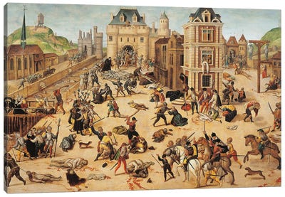 St. Bartholomew's Day Massacre, c.1572-84 Canvas Art Print