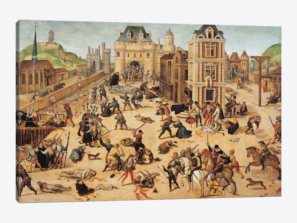 St. Bartholomew's Day Massacre, c.1572-84 1-piece Canvas Art Print