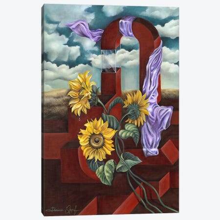 Sunflower Canvas Print #FDF16} by Florencia Degraf Canvas Wall Art