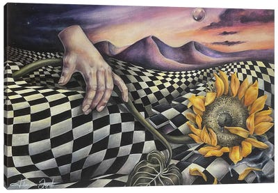 Crying Sunflower Canvas Art Print - Florencia Degraf