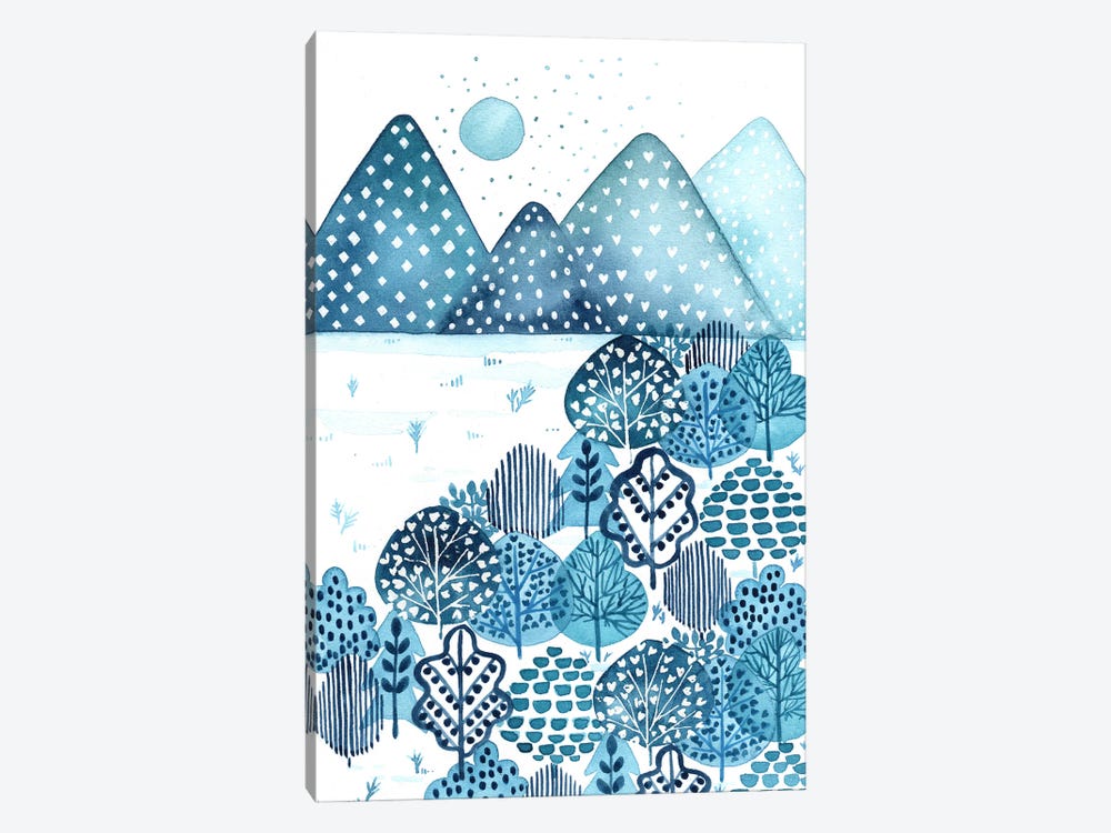 Blue Mountain by FNK Designs 1-piece Canvas Art