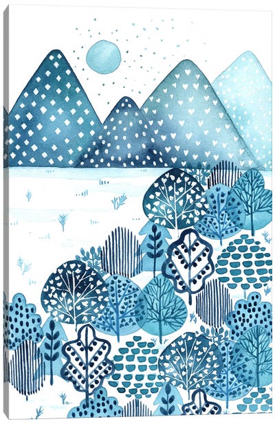 Blue Mountain Canvas Art Print - FNK Designs