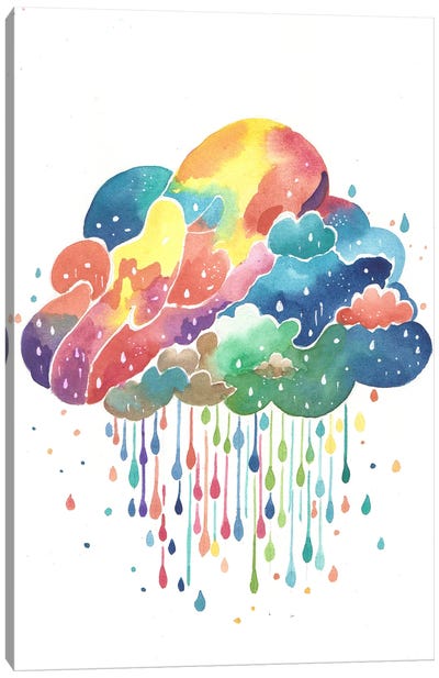 A Secret Sky Canvas Art Print - Rainbow Art