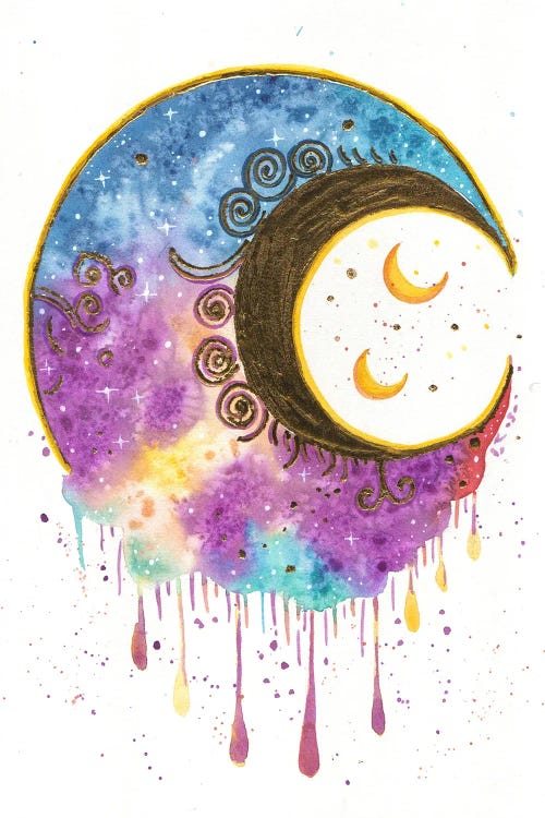 Moon With Gold Foil