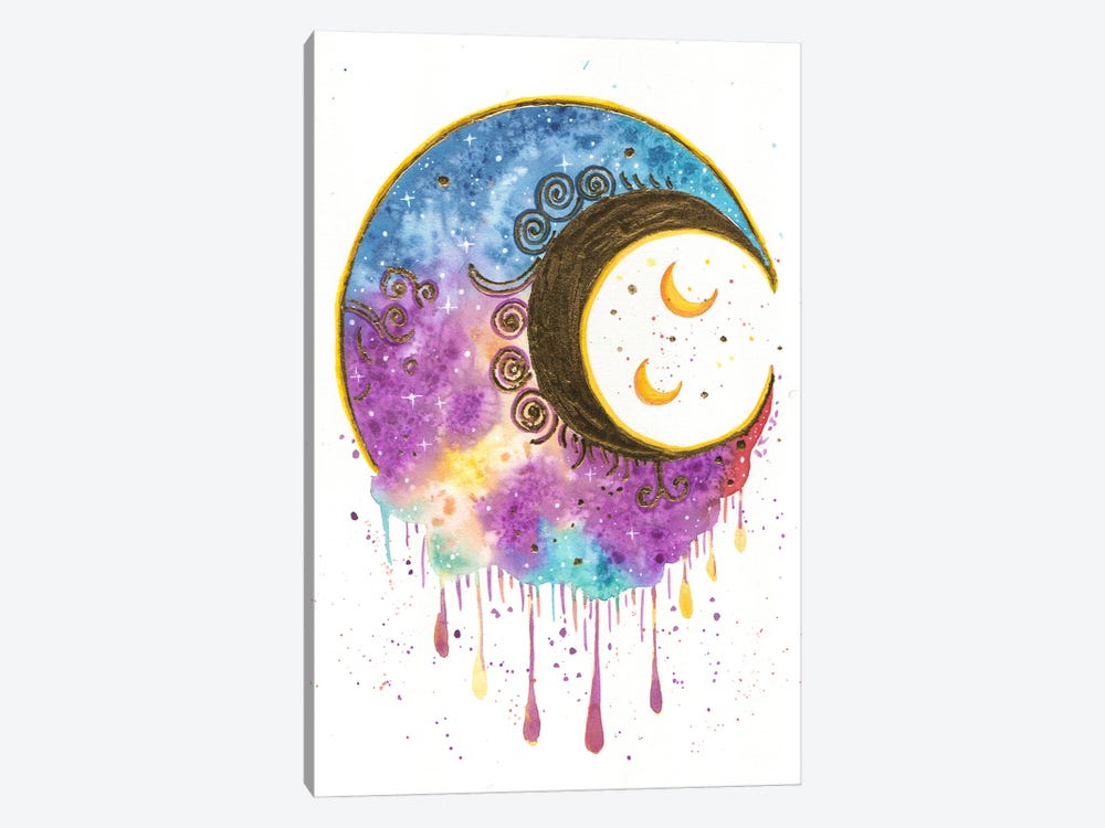 Moon With Gold Foil by FNK Designs 1-piece Canvas Print