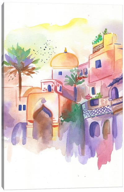 Morocco Travel Canvas Art Print - Village & Town Art