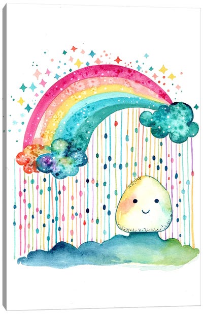 A Sweet Freind Canvas Art Print - Rainbow Art