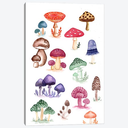 Mushroom Garden Canvas Print #FDG40} by FNK Designs Art Print