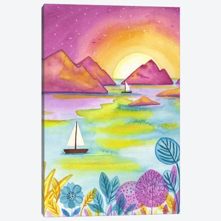 Pink Sunset Canvas Print #FDG42} by FNK Designs Canvas Art Print