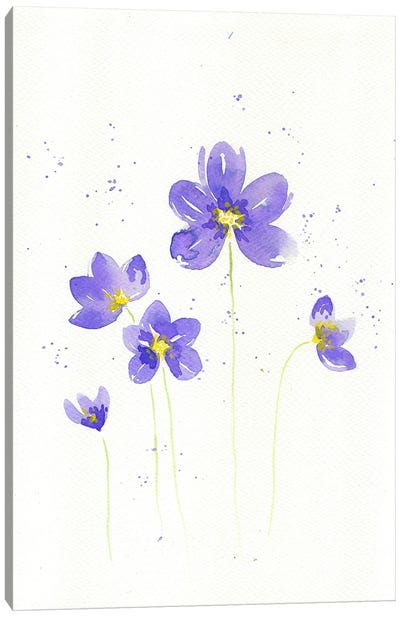 Purple Flower Canvas Art Print - FNK Designs