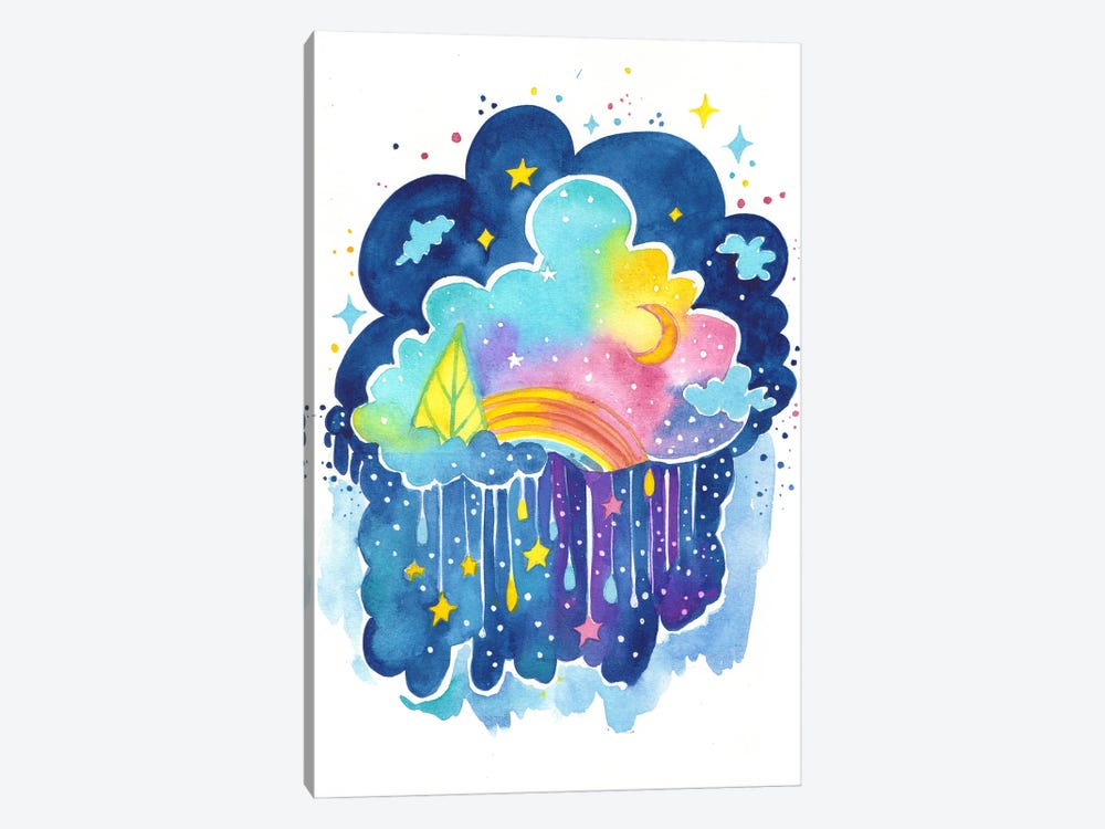 Rainbow After Darkest Night by FNK Designs 1-piece Canvas Art Print