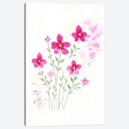 Red Flowers Canvas Print #FDG46} by FNK Designs Canvas Artwork