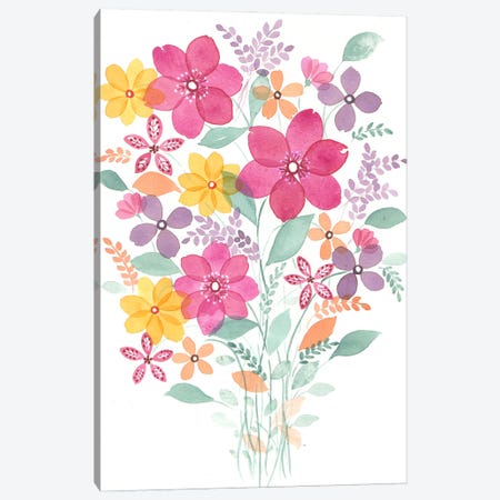 Floral Deco Canvas Print #FDG47} by FNK Designs Canvas Artwork
