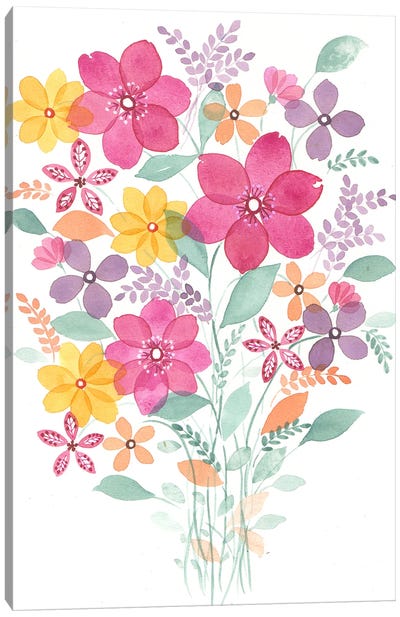 Floral Deco Canvas Art Print - FNK Designs