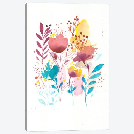 Floral Doodle Canvas Print #FDG48} by FNK Designs Canvas Art Print