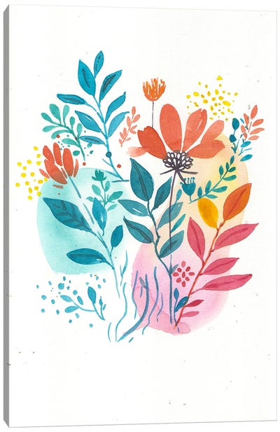 Simple Flowers Canvas Art Print - FNK Designs
