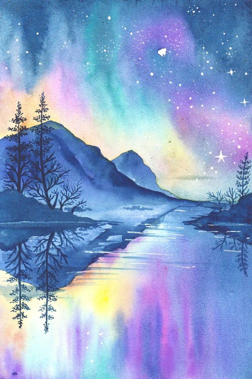 Aurora In The Mountains